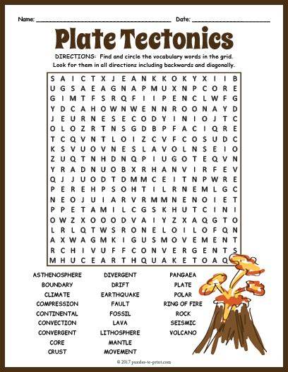 Benefits of Playing Plate Tectonics Word Search